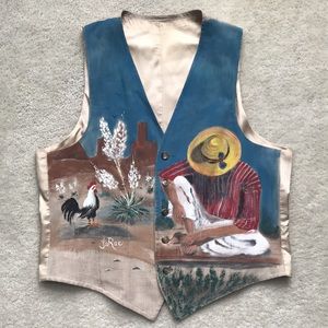 Vintage Hand Painted Vest